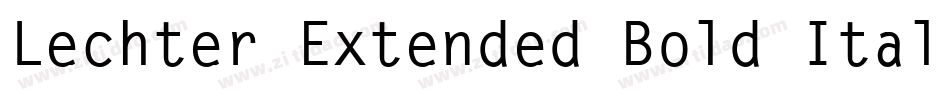 Lechter Extended Bold Italic字体转换